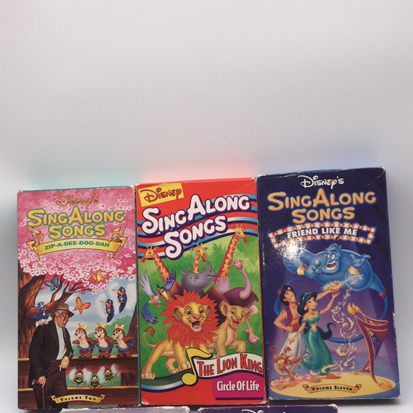 5 Walt Disney Sing Along Songs VHS Lot Animated Musical Children's Cartoons - Picture 12 of 13